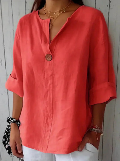 Nona - Casual V-Neck Blouse