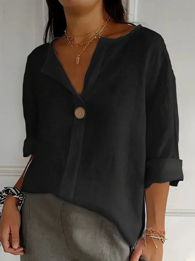 Nona - Casual V-Neck Blouse