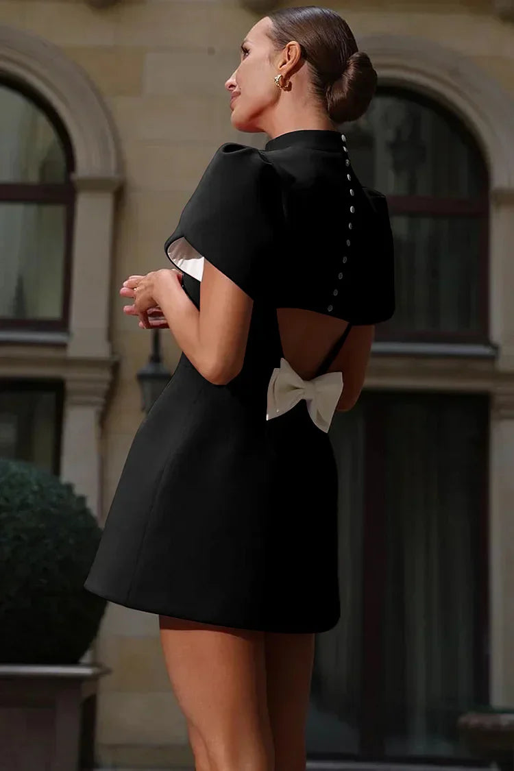 Lyraea™ - Elegant Petal Sleeves Mini Dress